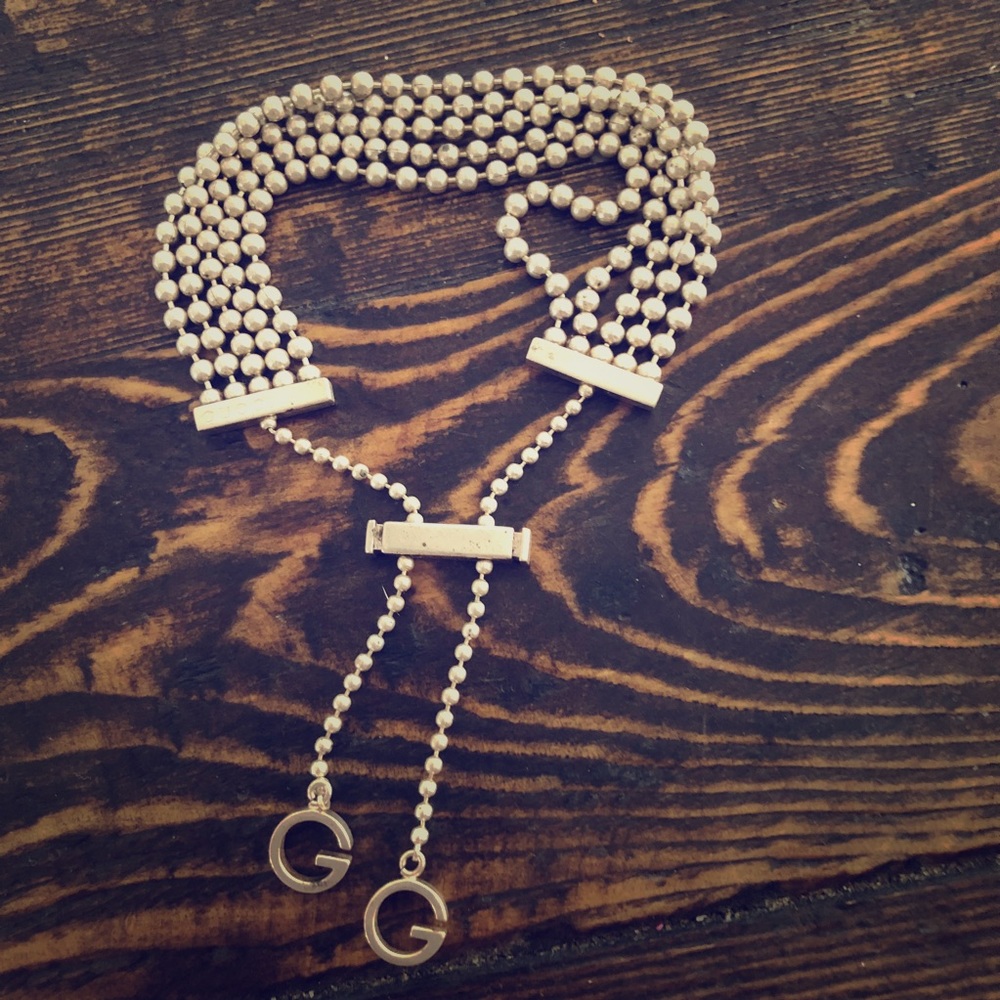 Gucci sterling silver beaded bracelet
